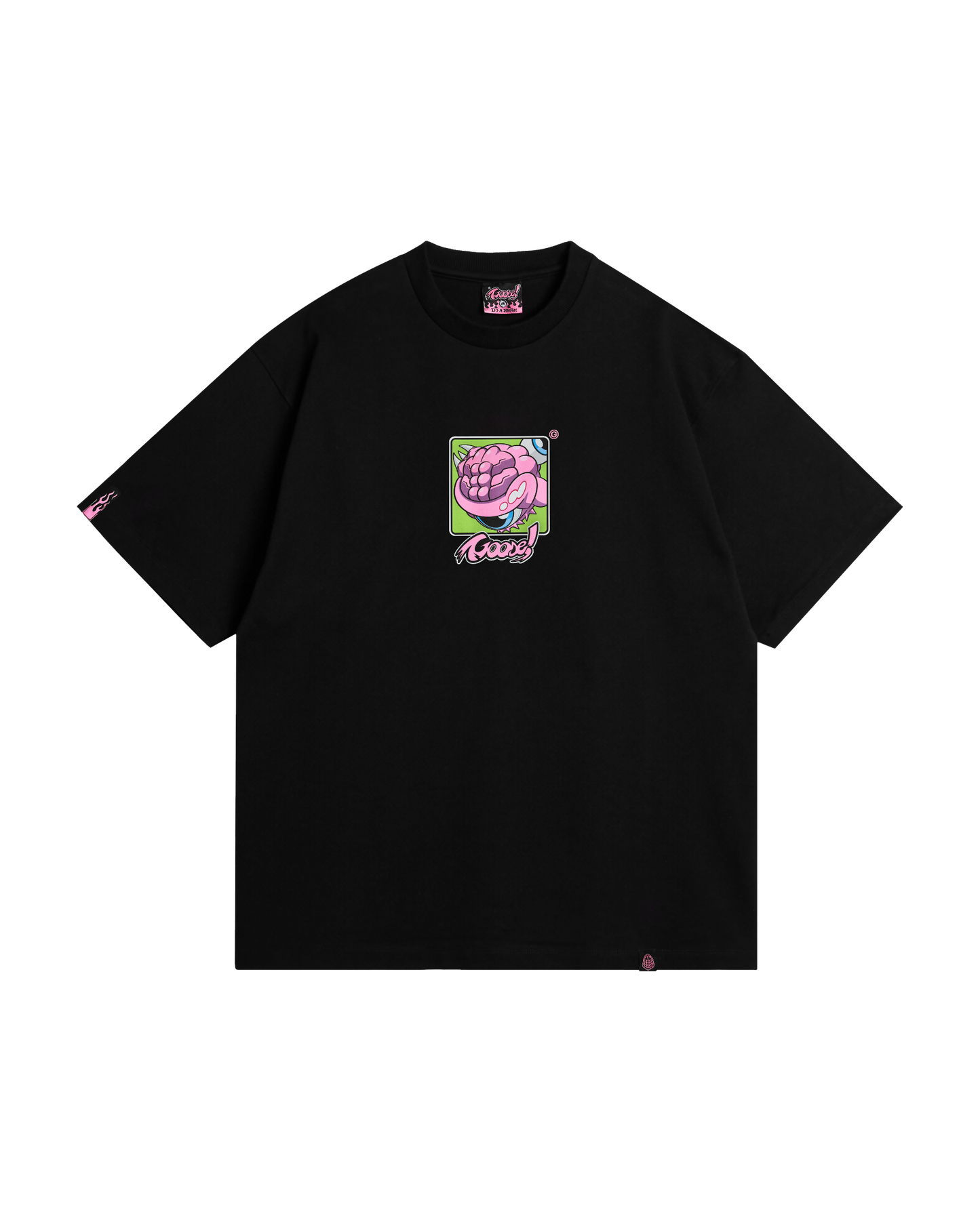 GOOSE! GREEN BG TEE (BLACK)