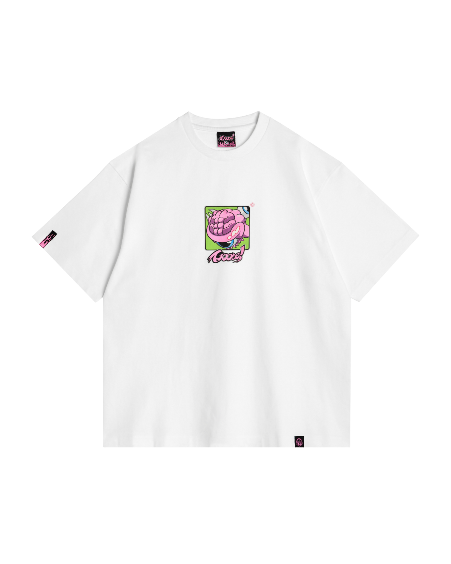 GOOSE! GREEN BG TEE (WHITE)